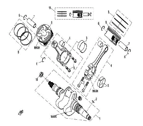 CRANKSHAFT ASSY & PISTON