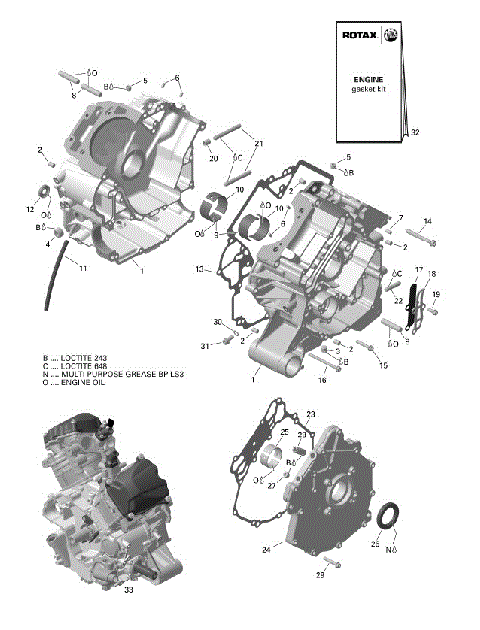 01- ROTAX - Crankcase