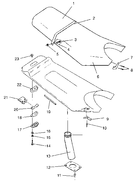SEAT ASSEMBLY SLX 780 B954287 (4933953395A011)