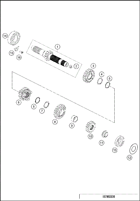 TRANSMISSION I - MAIN SHAFT