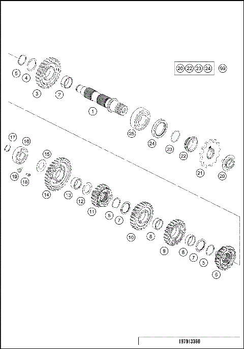 TRANSMISSION II - COUNTERSHAFT