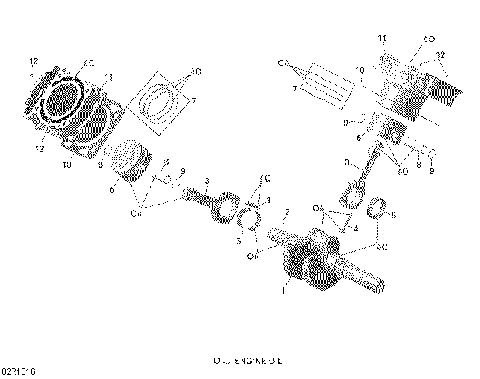 01- Crankshaft and Pistons - 650 EFI