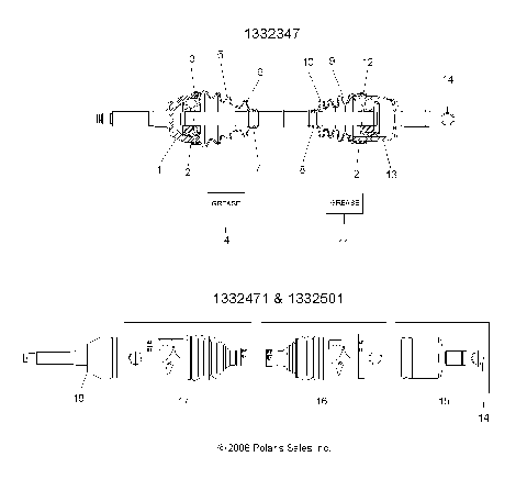 SHAFT, DRIVE, FRONT - A07TH50EA (49ATVSHAFTDRIVE1332347)