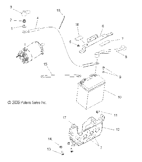 ELECTRICAL, BATTERY and CABLES - S12PT6HSL/HEL (49SNOWBATTERY10600IQ)