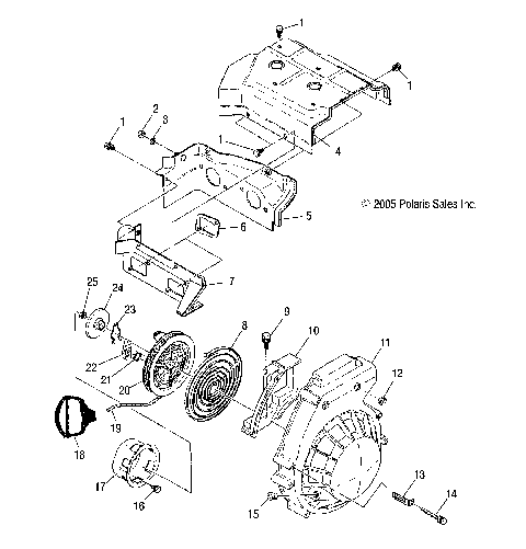 ENGINE BLOWER HOUSING and RECOIL STARTER - S07ND3AS (4997199719C06)