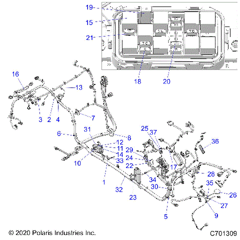 ELECTRICAL, WIRE HARNESS, CHASSIS - Z21RAD92AC/AM/BC/BM (C701309)