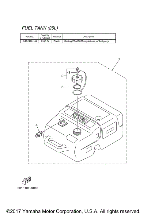 FUEL TANK ASSY 25L
