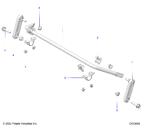 SUSPENSION, SWAY BAR, RACE - S26TDV8MS (C603092)