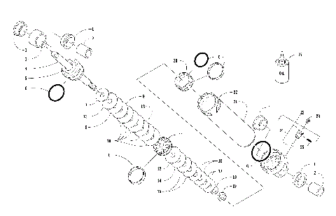 REAR SUSPENSION REAR ARM SHOCK ABSORBER [104337]