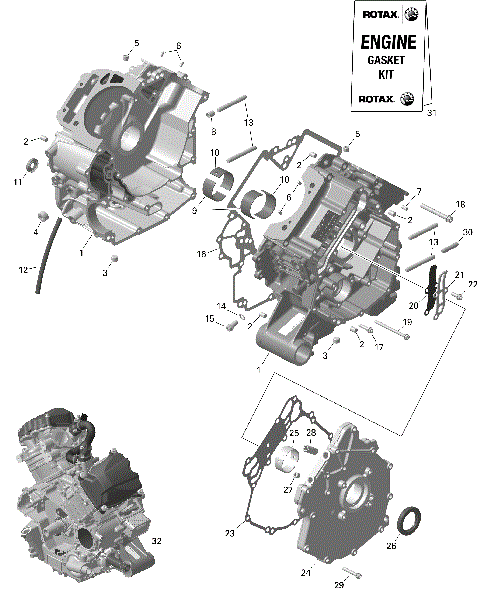 01- ROTAX - Crankcase