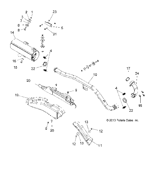 ENGINE, EXHAUST - A15SJE57HI (49ATVEXHAUST14SP570)