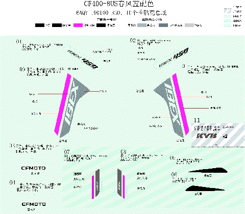 DECAL KITS (ZEPHYR BLUE)