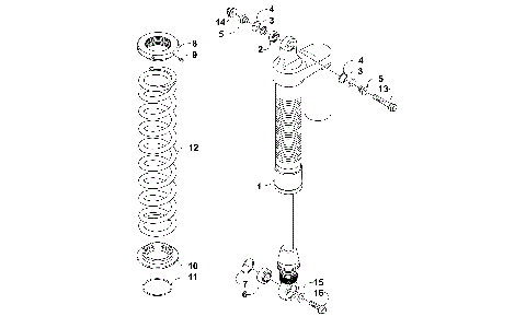 REAR SUSPENSION SHOCK ASSEMBLY [300140]
