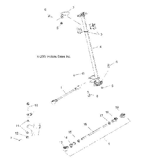 STEERING, STEERING POST - A10MN50ET (49ATVSTEERING10SP500TR)