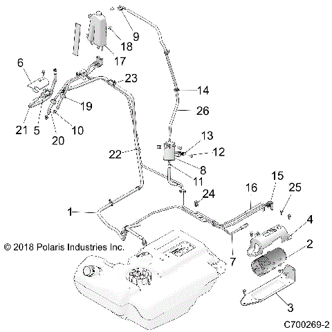 BODY, FUEL LINES, EVAP - Z21NAR99AN/BN (C700269-2)