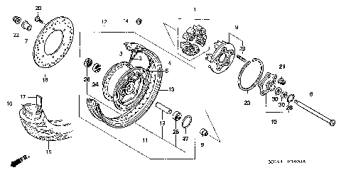 REAR WHEEL (VTX1300S)