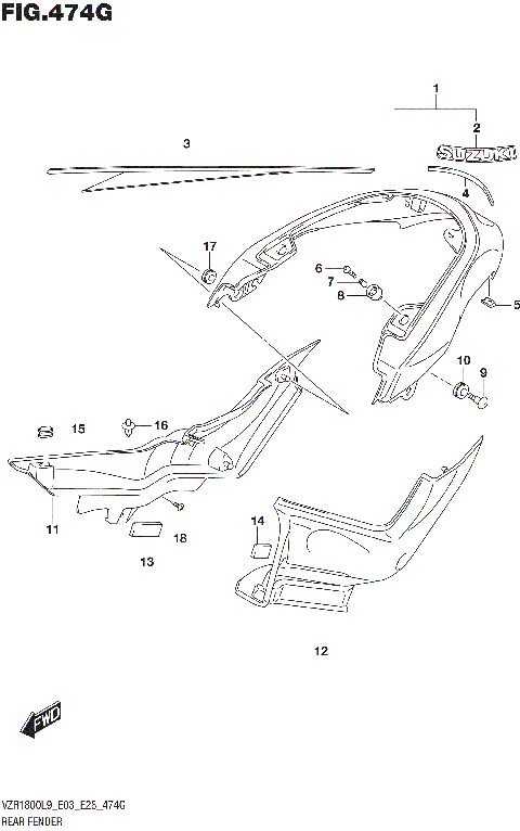 REAR FENDER (VZR1800BZL9 E33) (AV4)