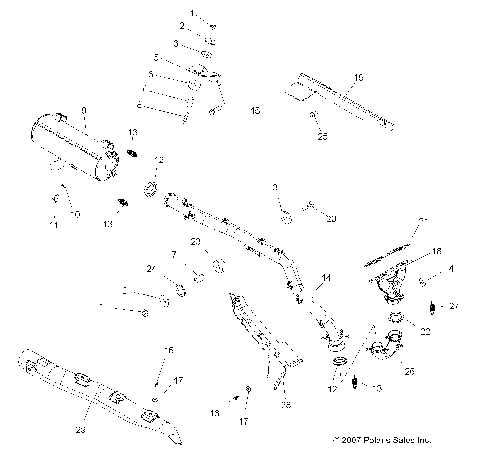 ENGINE, EXHAUST - A08TN76AA/AQ (49ATVEXHAUST08SPX27)