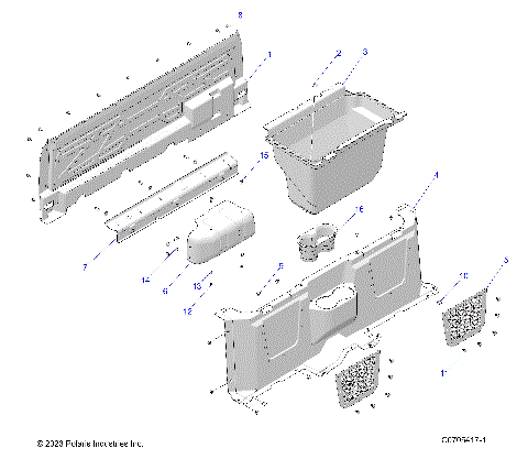 BODY, FLOOR CLOSEOFFS and BIN - R23MAA57B1/EB4/B9 (C0705417-1)