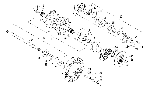 DRIVE TRAIN SHAFTS AND BRAKE ASSEMBLIES [98425]