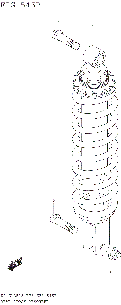 REAR SHOCK ABSORBER (DR-Z125L5 E33)