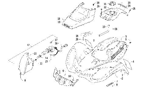 FRONT BODY AND HEADLIGHT ASSEMBLY [97495]