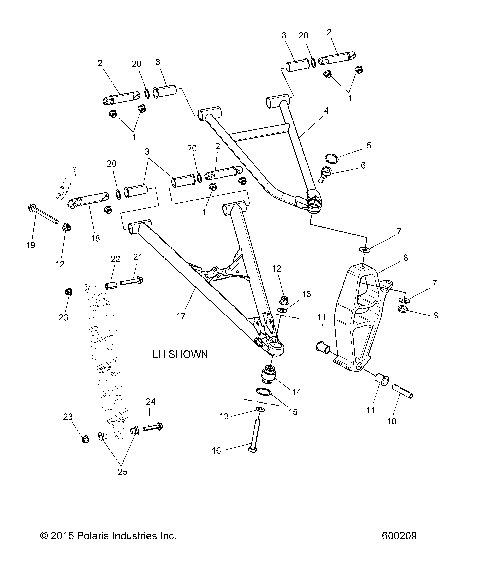 SUSPENSION, CONTROL ARMS and SPINDLE - S16DR8 ALL OPTIONS (600209)