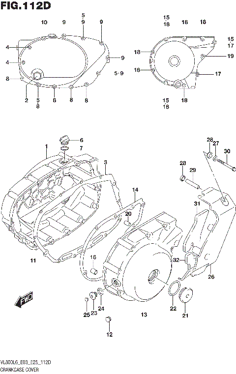 CRANKCASE COVER (VL800TL6 E03)