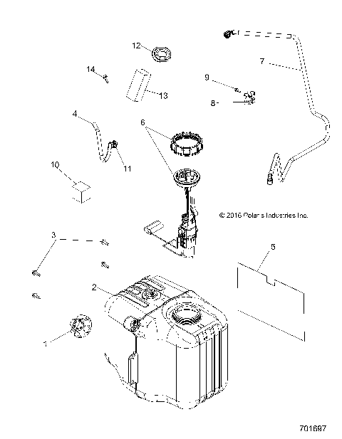 BODY, FUEL TANK ASM. - R17RME57F1/S57C1/F1/CK/E1/EK/T57C1/E1/A57F1 (701697)