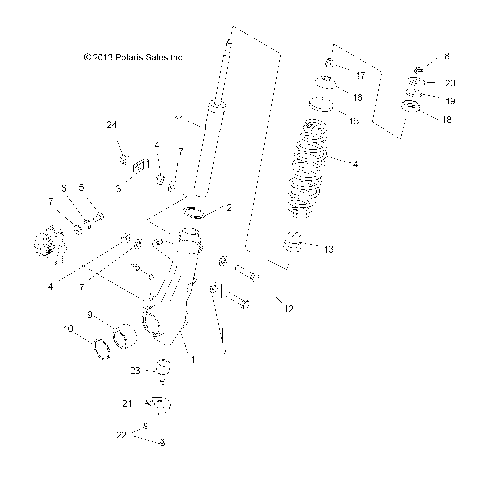 SUSPENSION, FRONT STRUT - A20SDE57K5 (49ATVSTRUT13SP500)