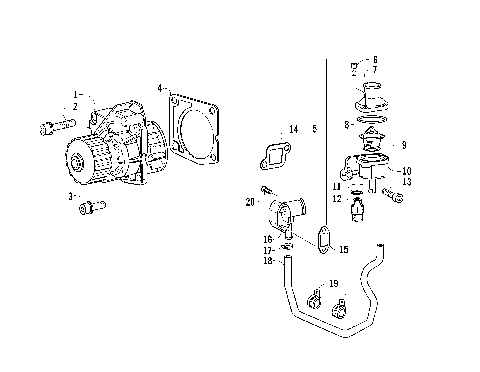 WATER PUMP AND THERMOSTAT HOUSING ASSEMBLY [94183]