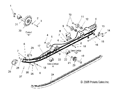 SUSPENSION, RAIL MOUNTING - S07PC7JS/JE (49SNOWSUSPRAIL07DRGN)