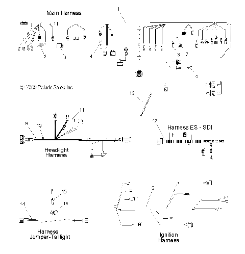 ELECTRICAL, WIRING HARNESSES - S10PB6HSA/HSL/HEA (49SNOWHARNESS10600IQ)