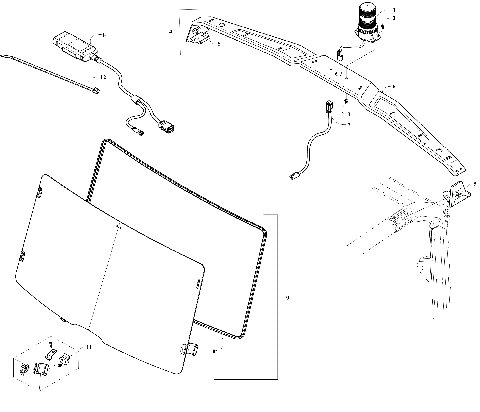 BEACON LIGHT/LIGHT RAIL/WINDSHIELD/TRACKING UNIT [305819]