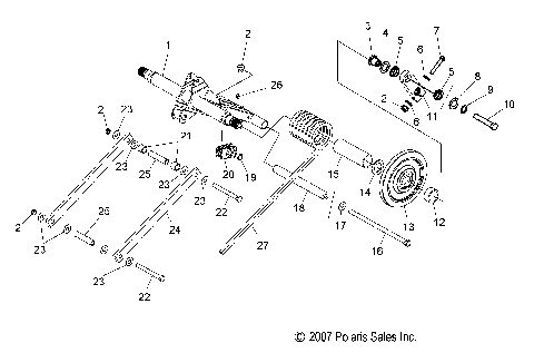 SUSPENSION, TORQUE ARM, REAR - S12MX6JSA/JEA (49SNOWTORQUEREAR08600RR)