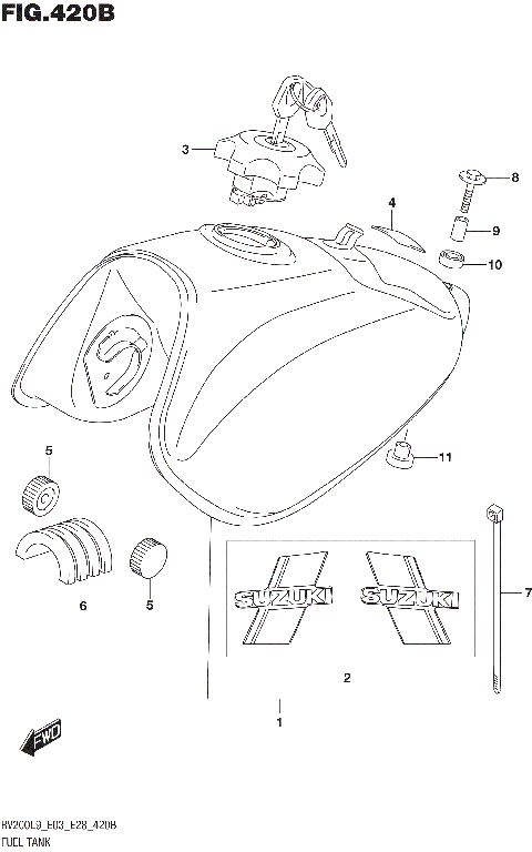 FUEL TANK (RV200L9 E28)