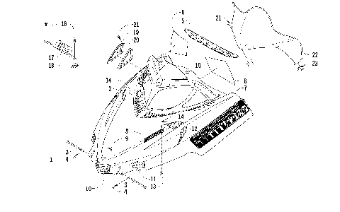 HOOD AND WINDSHIELD ASSEMBLY [88306]