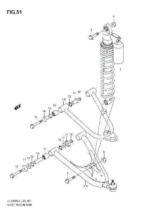 SUSPENSION ARM (LT-Z400L2)