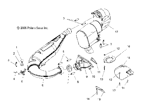 EXHAUST - S07PK6FS/FE/PM6FS/PM6FSA (49SNOWEXHAUST600RMK)