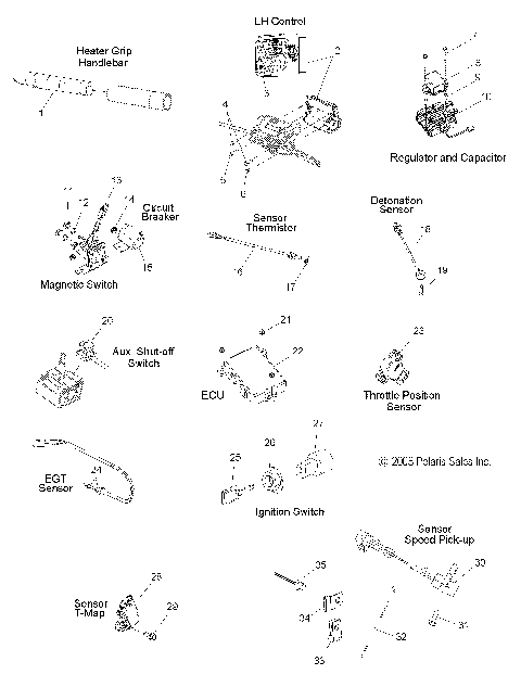 ELECTRICAL, SWITCHES, SENSORS and COMPONENTS - S09PB8ES/ESL (49SNOWELECT09600IQ)