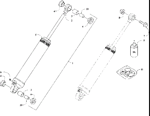 REAR SUSPENSION REAR ARM SHOCK ABSORBER [107894]