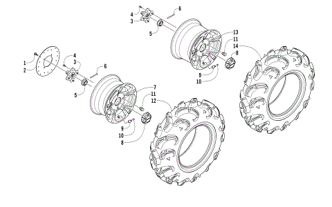WHEEL AND TIRE ASSEMBLY