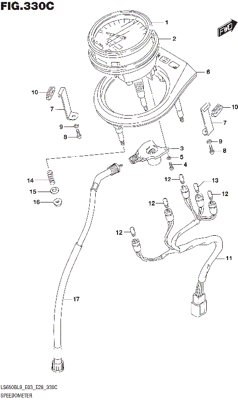 SPEEDOMETER (LS650BL9 E33)