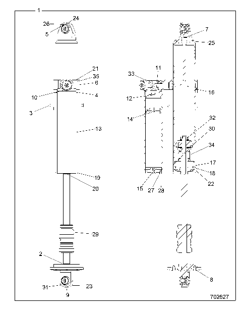 SUSPENSION, REAR SHOCK - Z20PAE92AC/BC/F92AC/LC (C700165-2)