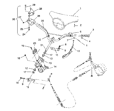 STEERING ASSEMBLY SL 750 B944070 (4927012701009A)