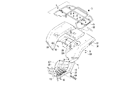 REAR RACK, BODY PANEL, AND FOOTWELL ASSEMBLIES [99923]