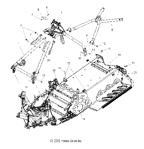 CHASSIS, CHASSIS ASM. and OVER STRUCTURE - S13BP8/BV8 ALL OPTIONS (49SNOWCHASSISFRT213600RUSH)