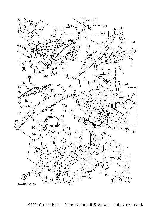 2026 Yamaha CRUISER HO (FX1900AC) Watercraft Parts Finder Diagrams