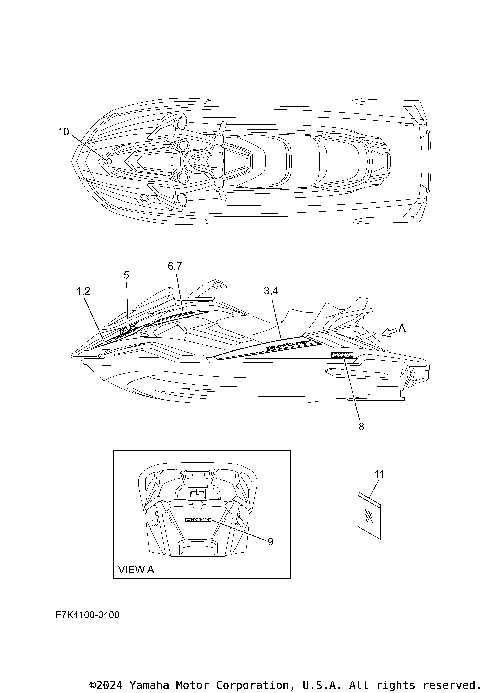 2026 Yamaha CRUISER HO (FX1900AC) Watercraft Parts Finder Diagrams