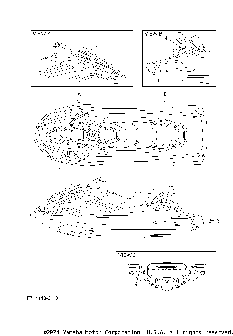 2026 Yamaha CRUISER HO (FX1900AC) Watercraft Parts Finder Diagrams